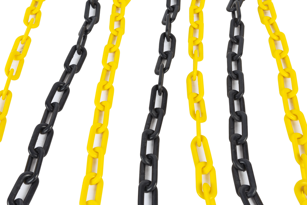 Plastik Trafik Zinciri Kırmızı Beyaz - Sarı Siyah